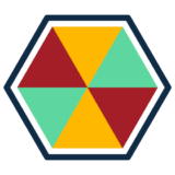 a hexagon website logo